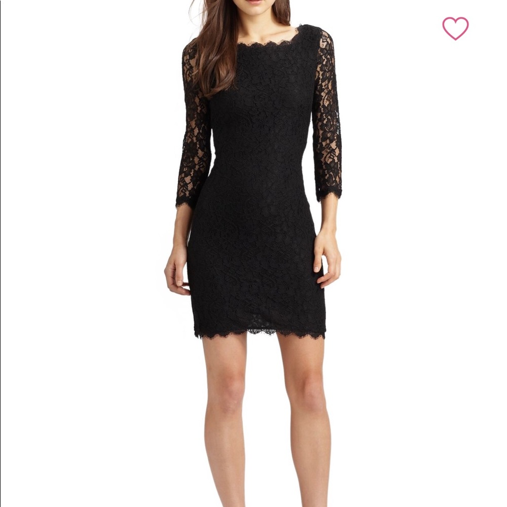 Gorgeous 🌹Diane von Furstenberg Black Lace Dress